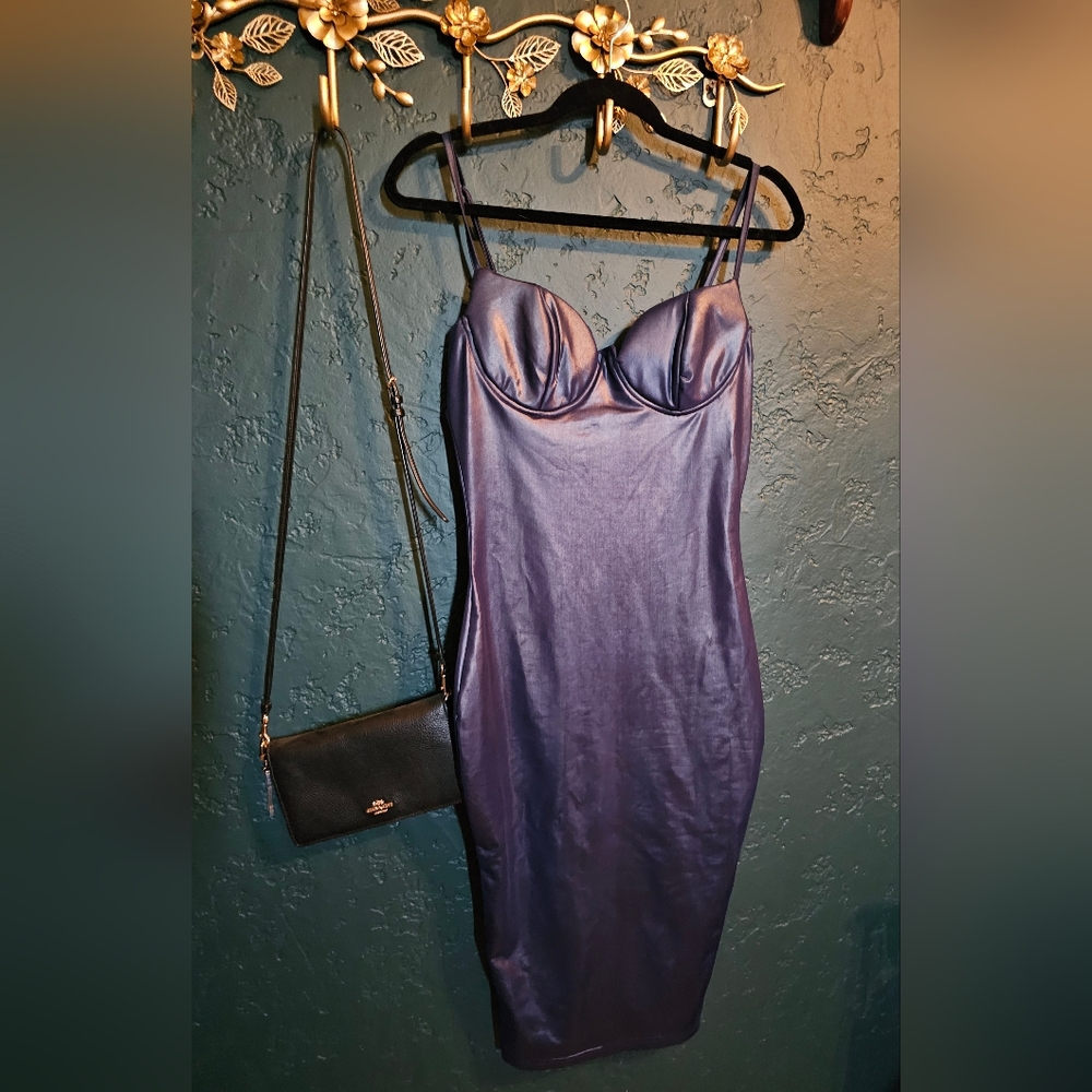 Navy Spaghetti-Strap Bodycon Dress